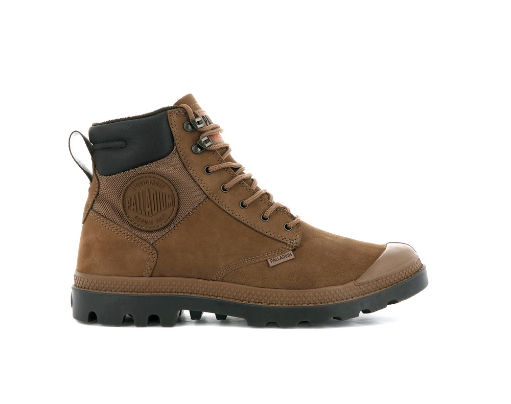 Botas Palladium PAMPA SHIELD WP+ LUX Mujer Mahogany | Costa Rica-58342